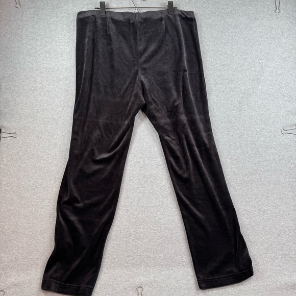 J. Jill Pure Jill Black Velour Pima Cotton Modal‎ Pull On Lounge Pants Sz Large - Picture 2 of 9
